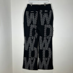 Who Decides War Poem Sweat Pants Size 36