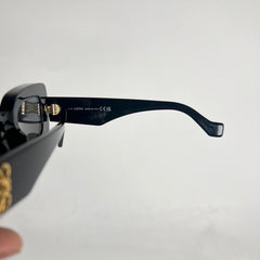 Loewe Black Anagram Rectangular Sunglasses
