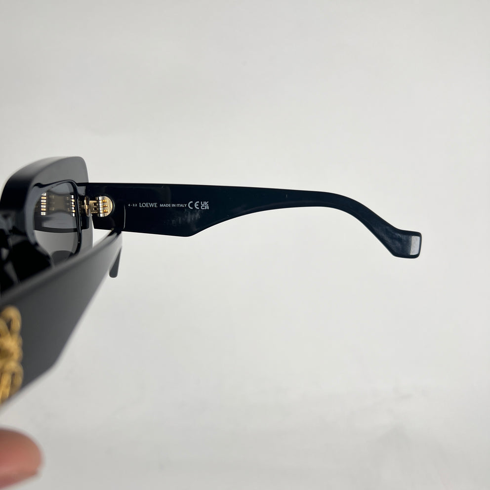Loewe Black Anagram Rectangular Sunglasses