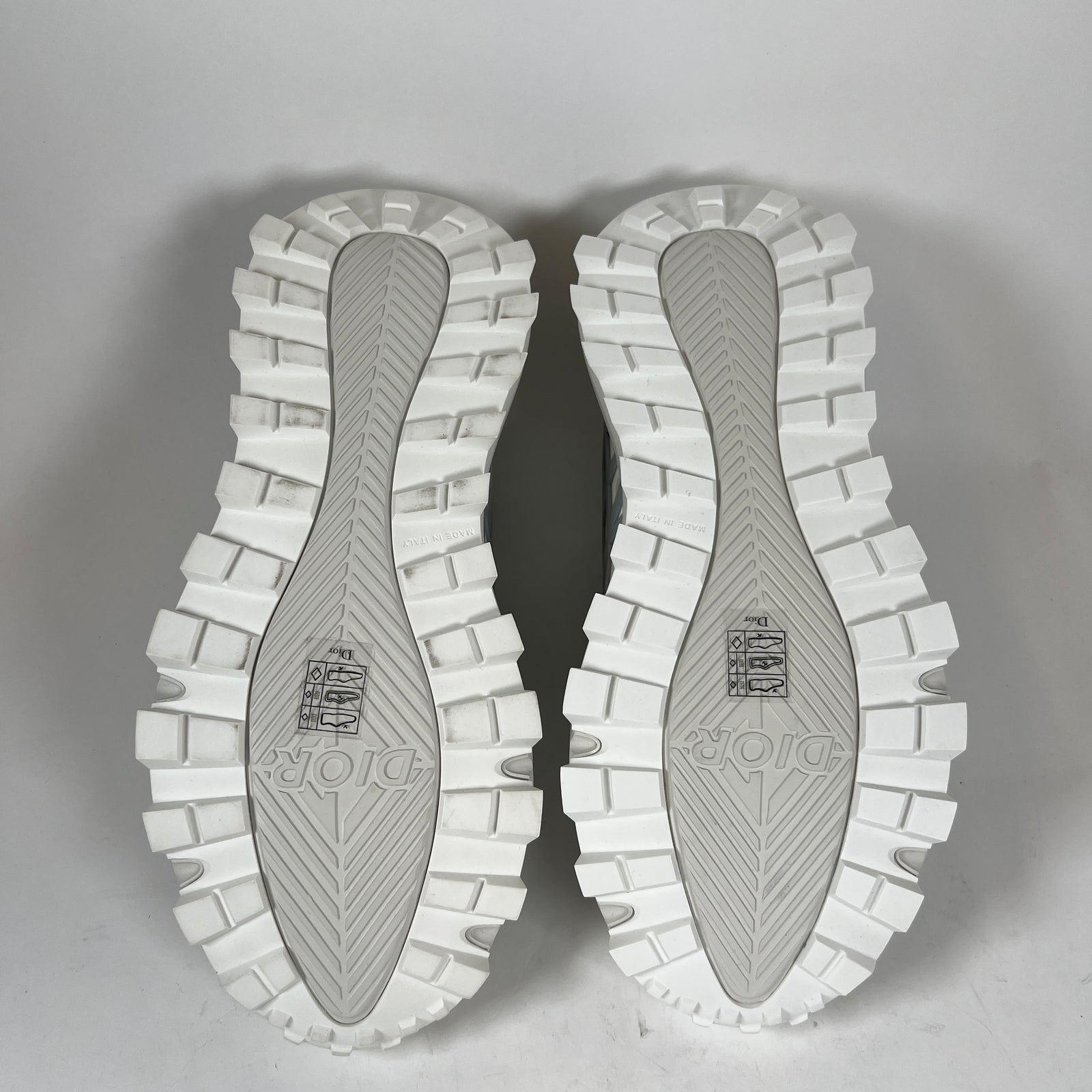 Dior B31 White/White Carnage Rubber Mesh Runner Size 41