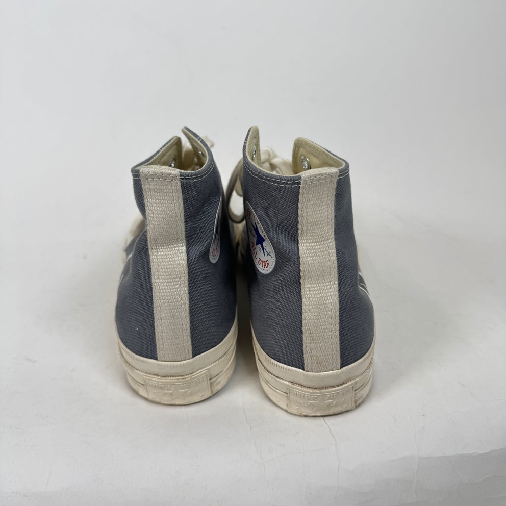 CDG Grey High Top Converse Size 10