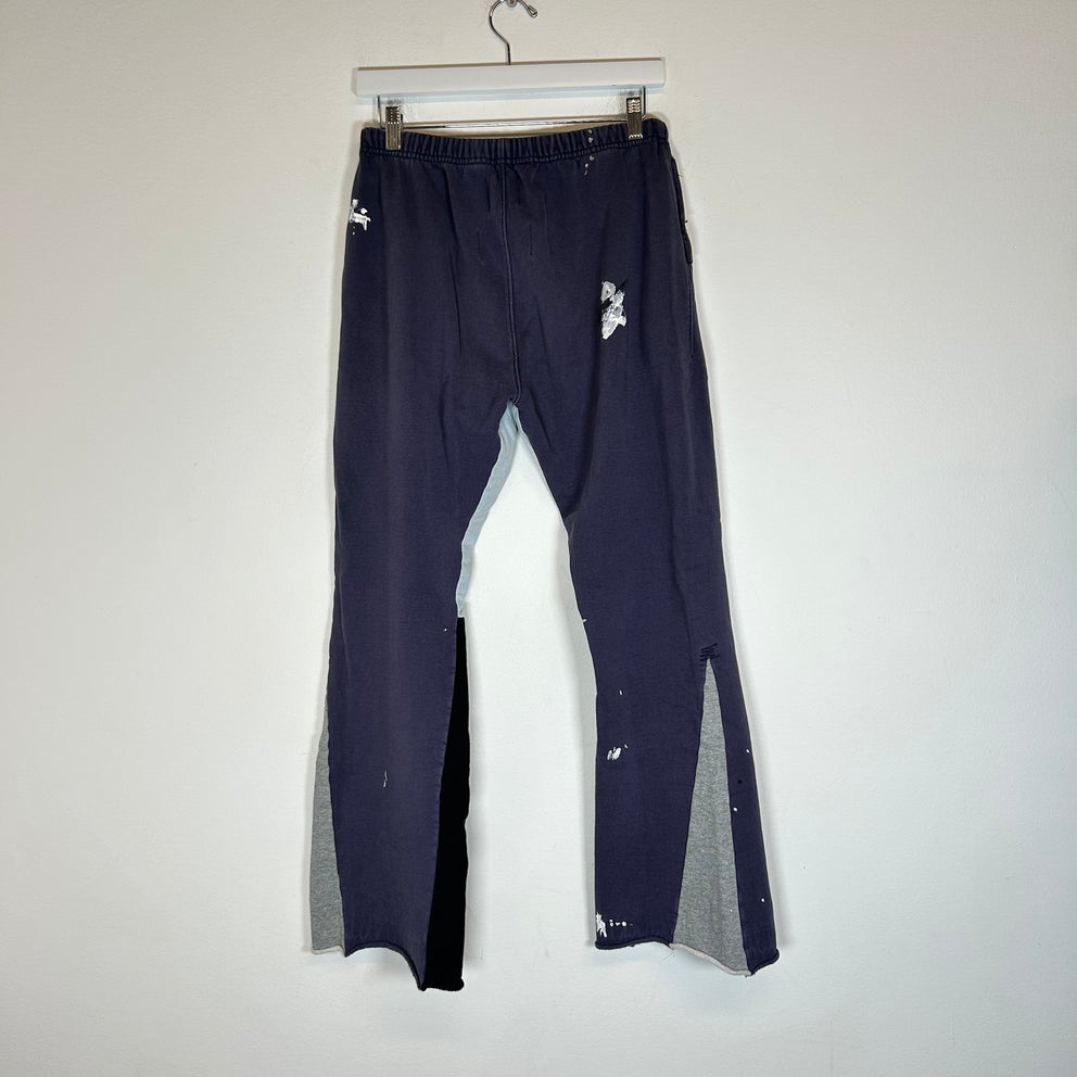 Gallery Dept Navy Paint Splatter Flared Sweatpants Size L