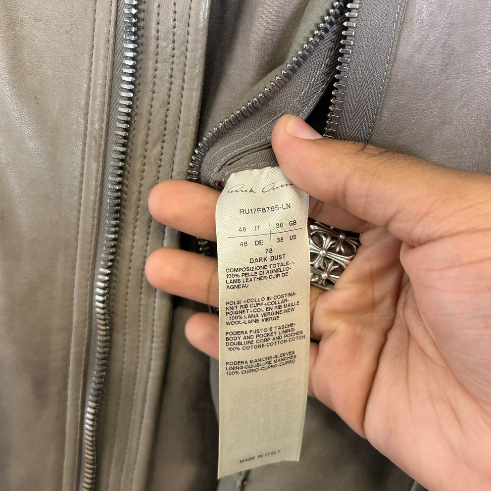 Rick Owens FW17 Lambskin Leather Jacket
