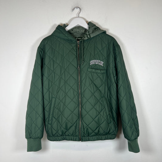 Supreme Green Reversible Dimensions Logo Denim Work Jacket Size S