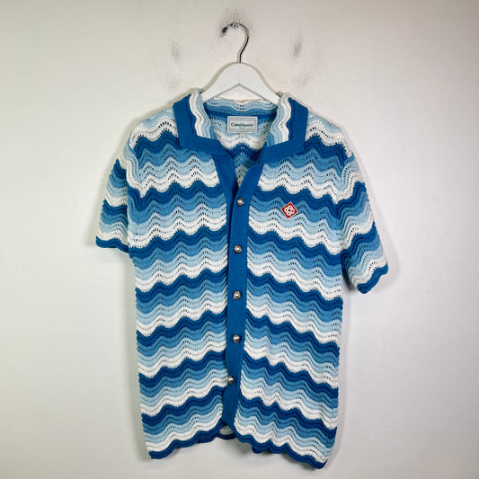 Casablanca Wavy Gradient Crochet Shirt