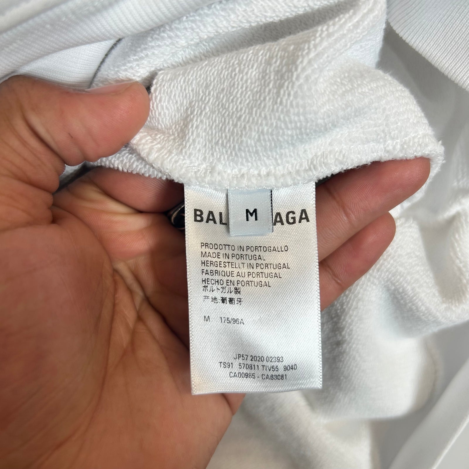 Balenciaga White Copyright Logo Size M