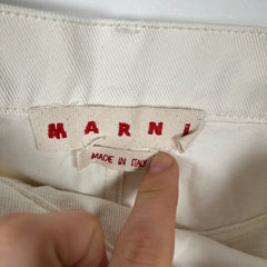 Marni White Stitch Logo Jeans Size 32