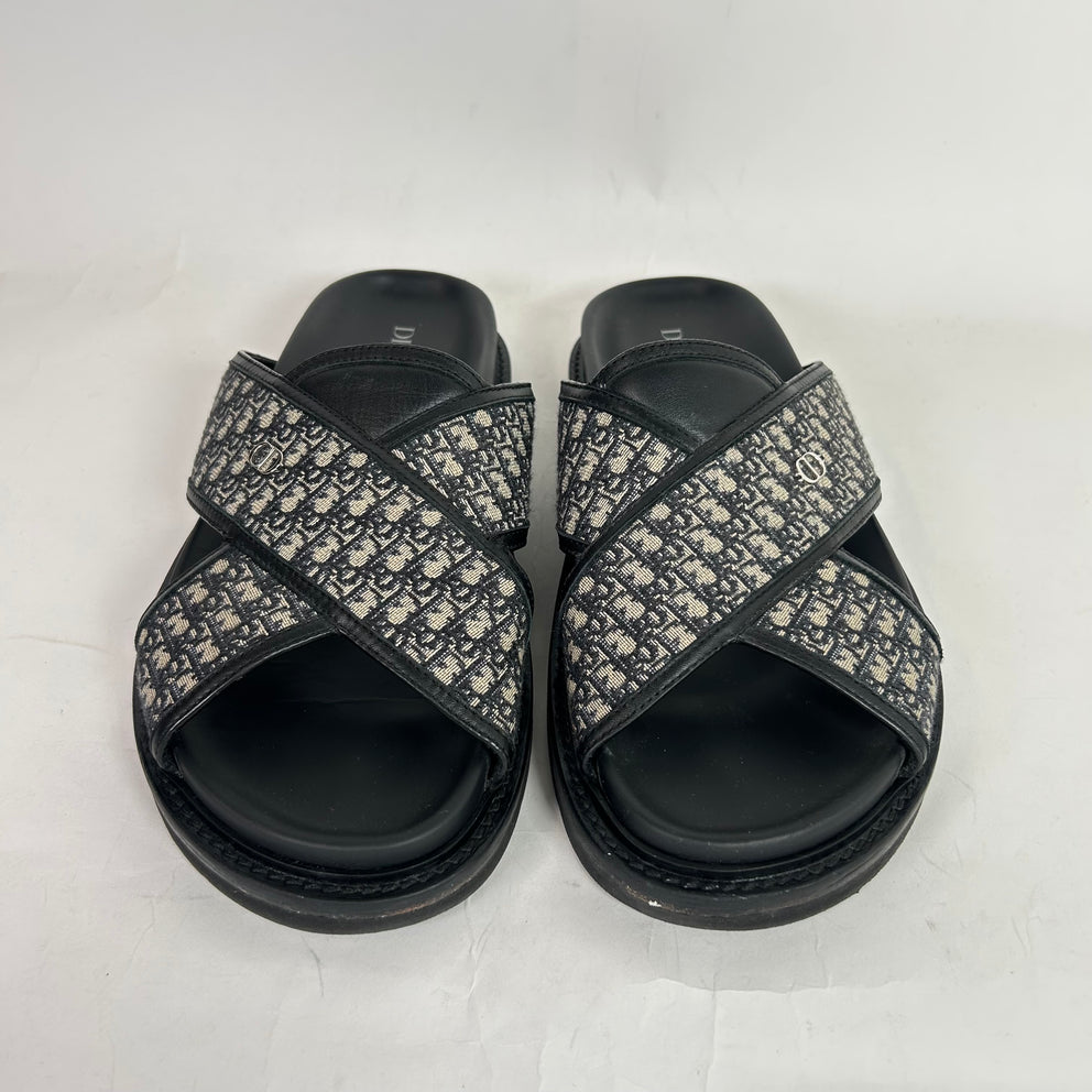 Dior Oblique Jacquard Aqua Sandals