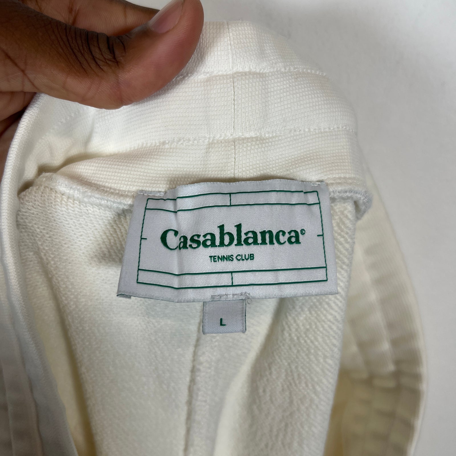 Casablanca White Tennis Club Sweatpants Size L