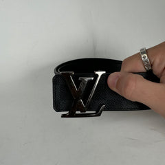 Louis Vuitton Black Reversible Initiales Belt
