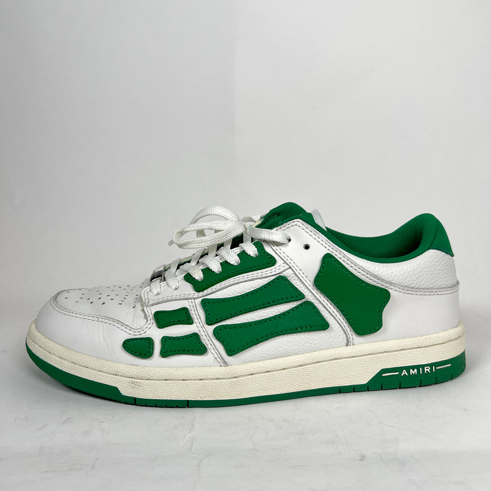 Amiri White/Green Skel Low-Top Sneaker Size 43