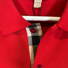 Burberry Brit Red Check Polo Shirt