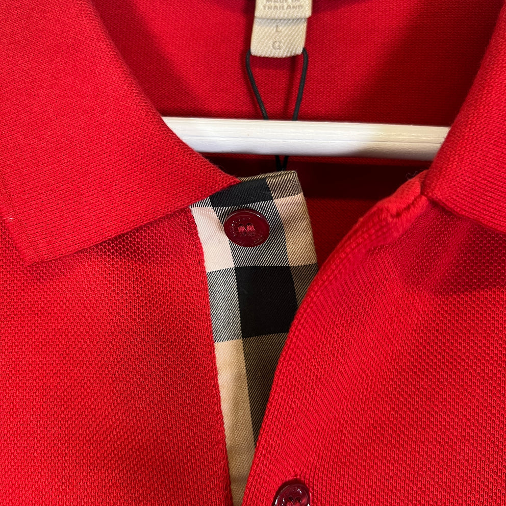 Burberry Brit Red Check Polo Shirt