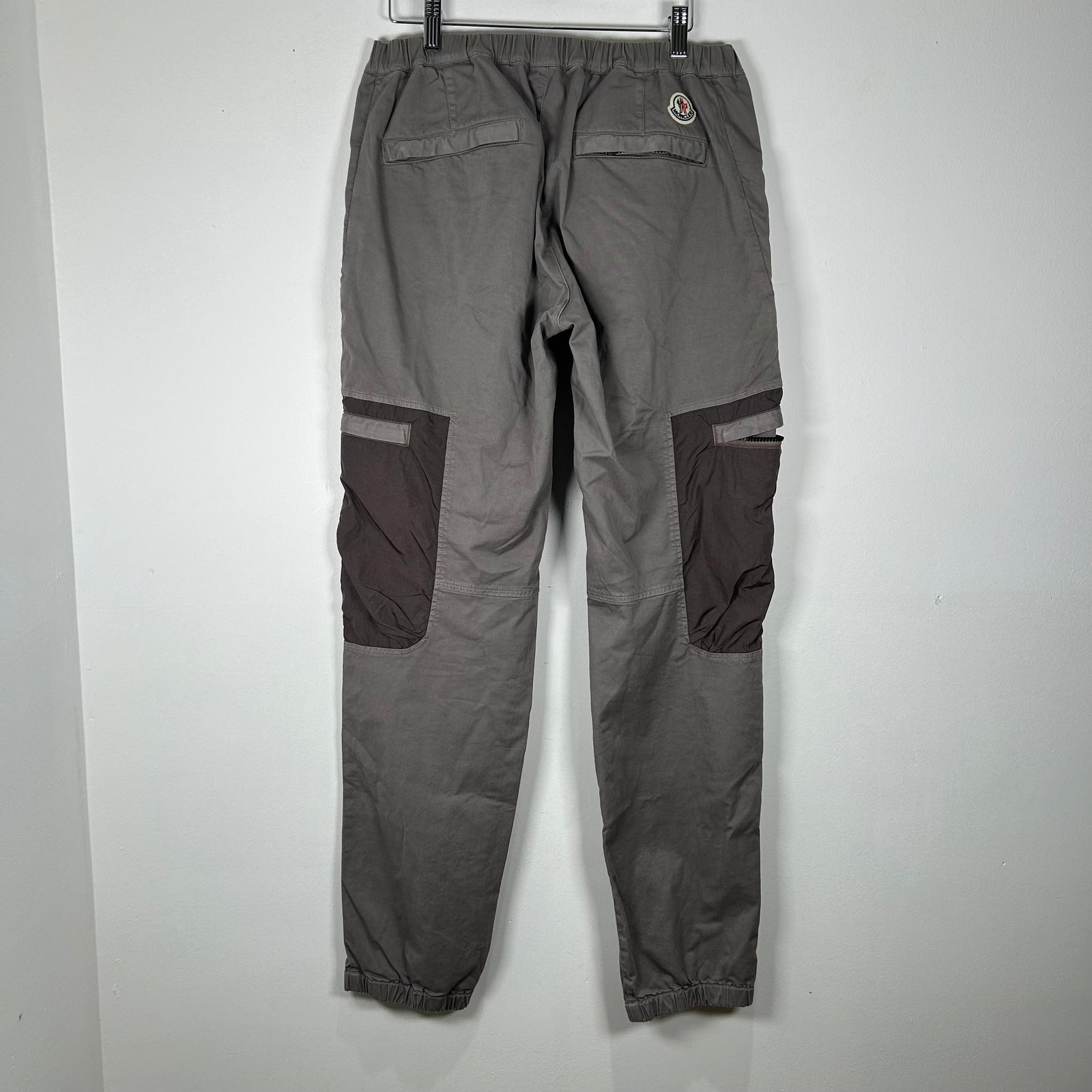 Moncler Grey Cargo Cuffed Pants Size 48