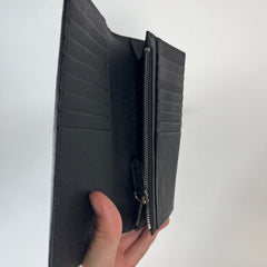 Burberry Logo Motif Leather Long Wallet