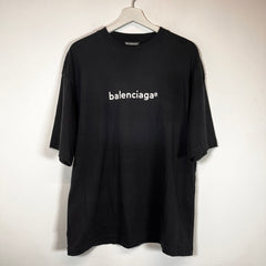 Balenciaga Black Logo Tee Size L