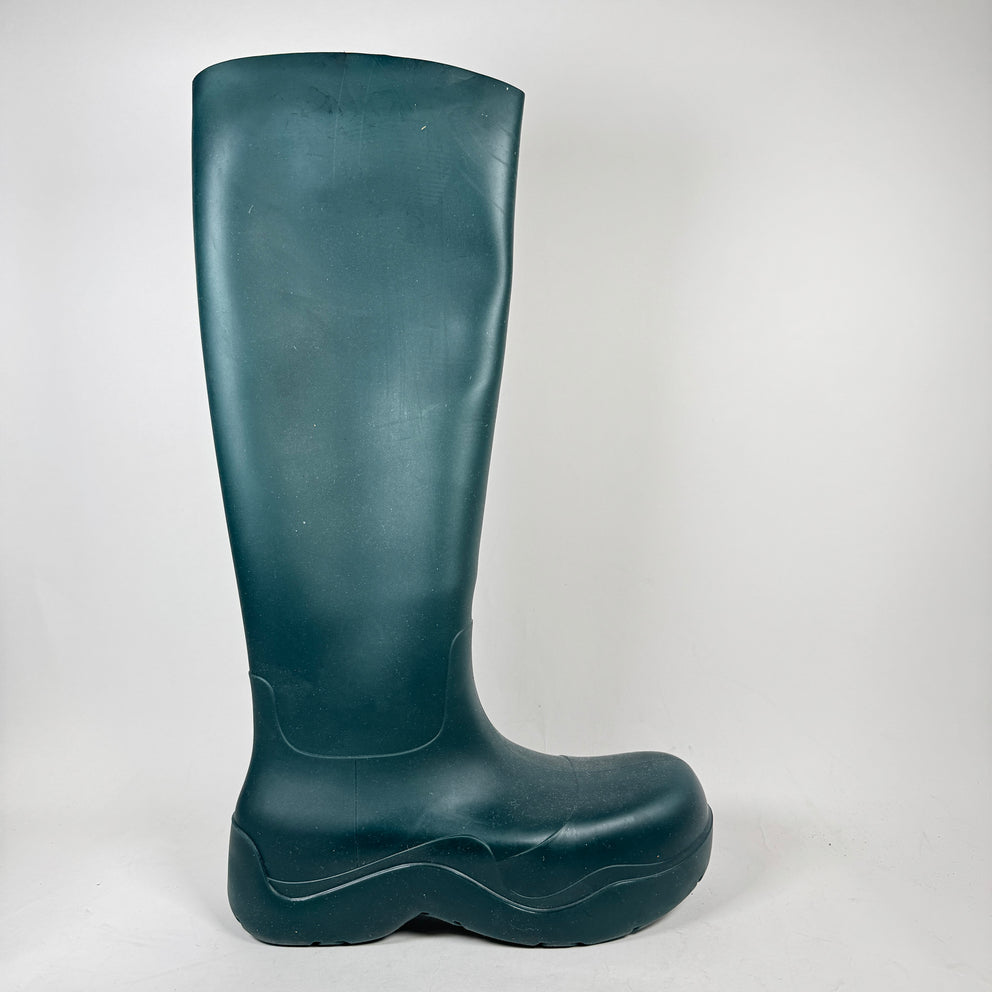 Bottega Veneta Teal Knee High Puddle Boots Size 44