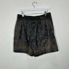 Amiri Laser Cut Western Leather Shorts Size M