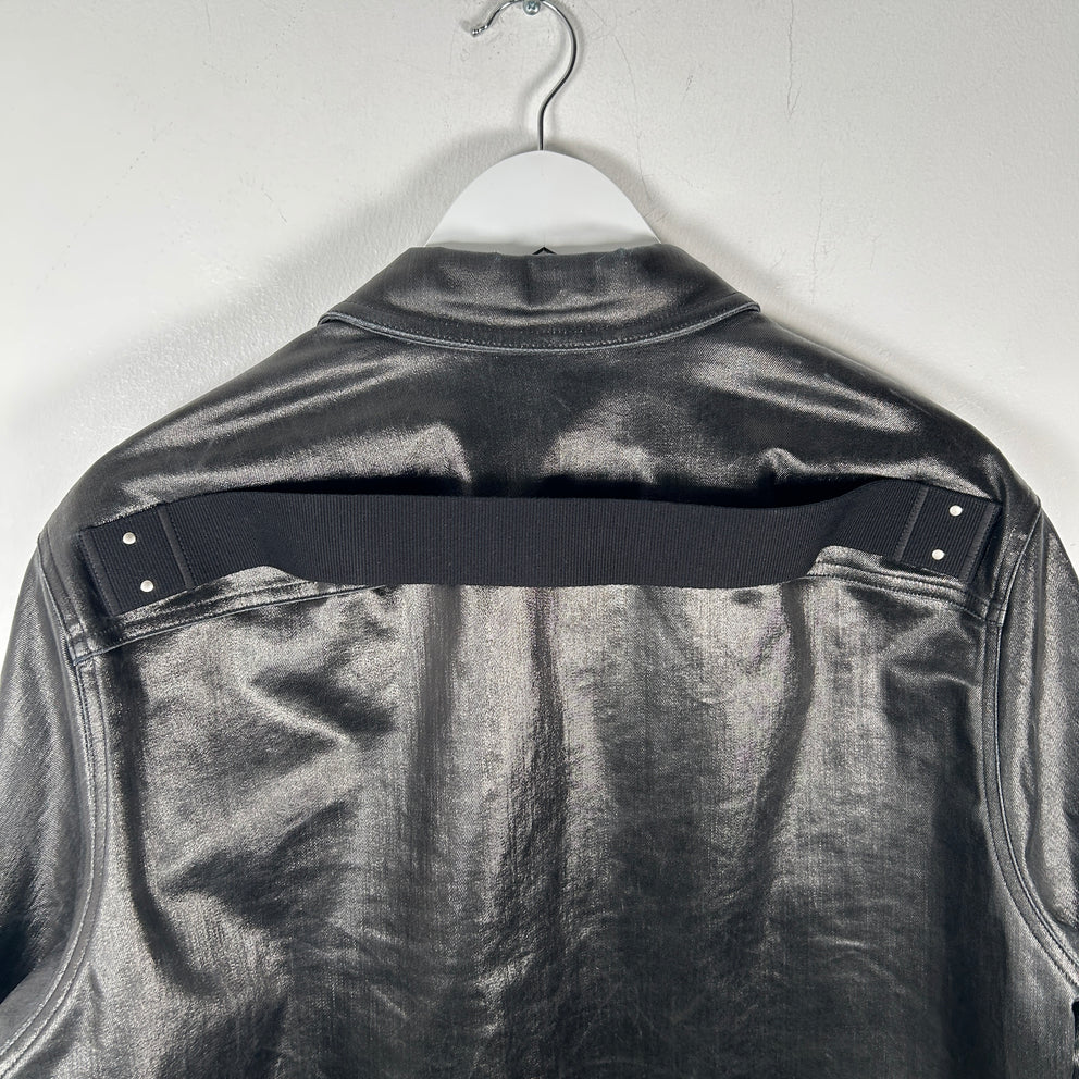 Rick Owens Black Wax Fog Pocket Jacket SS23  Size 42