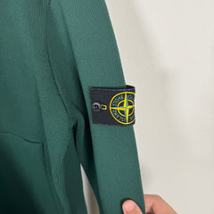 Stone Island Green Knit Zip-Up Hoodie Size XXL