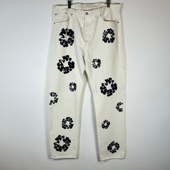 Denim Tears White Wreath Denim Jeans Size 40
