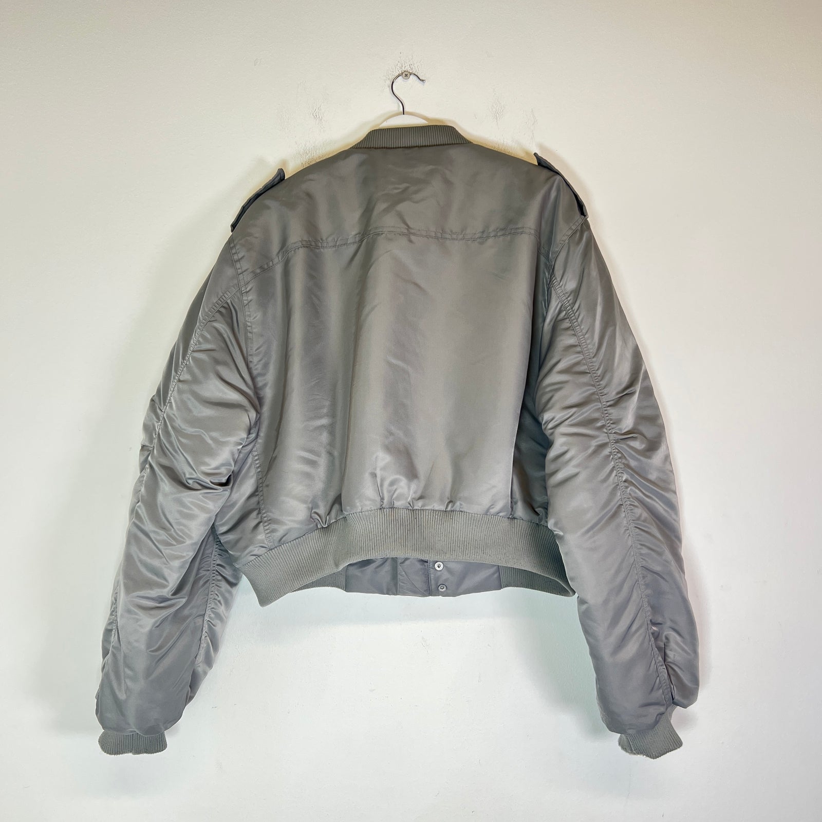 Entire Studios Grey A-2 Bomber Jacket Size M