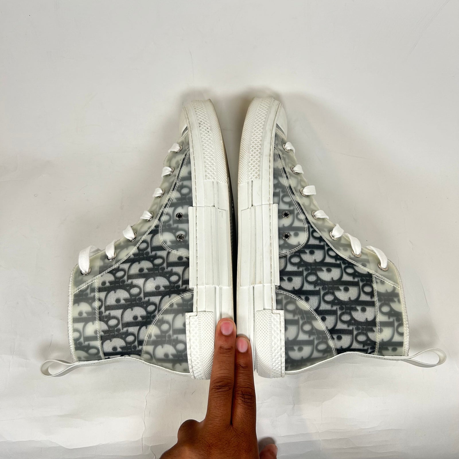 Dior B23 Black/White High Top Sneaker Size 44
