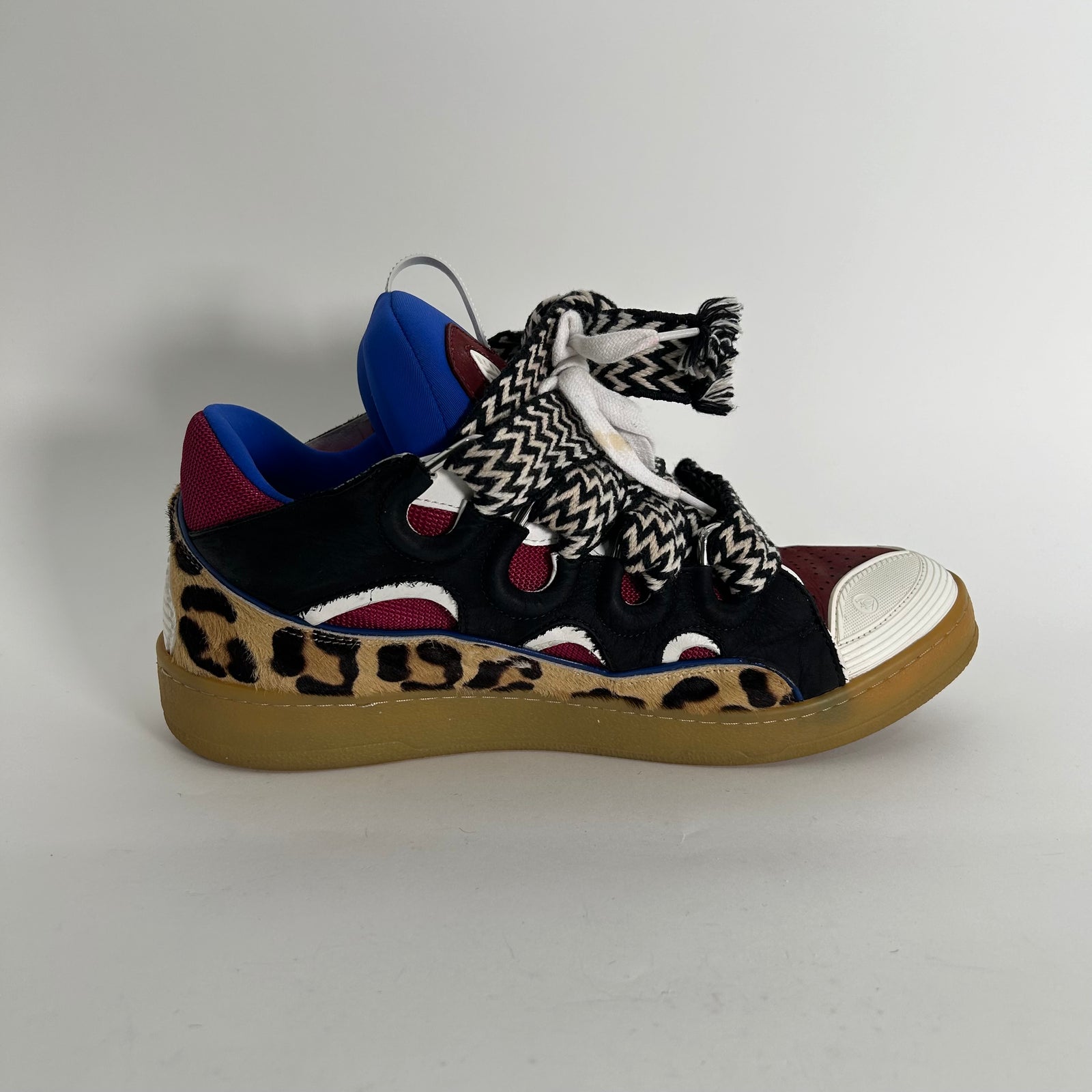 Lanvin Curb Leopard Sneakers Size 13