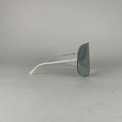 Rick Owens White/Pink Shield Sunglasses
