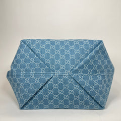 Gucci Blue Denim Totissima GG Large Tote Bag