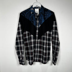 Givenchy Multi V Panel Button Up Shirt Size M
