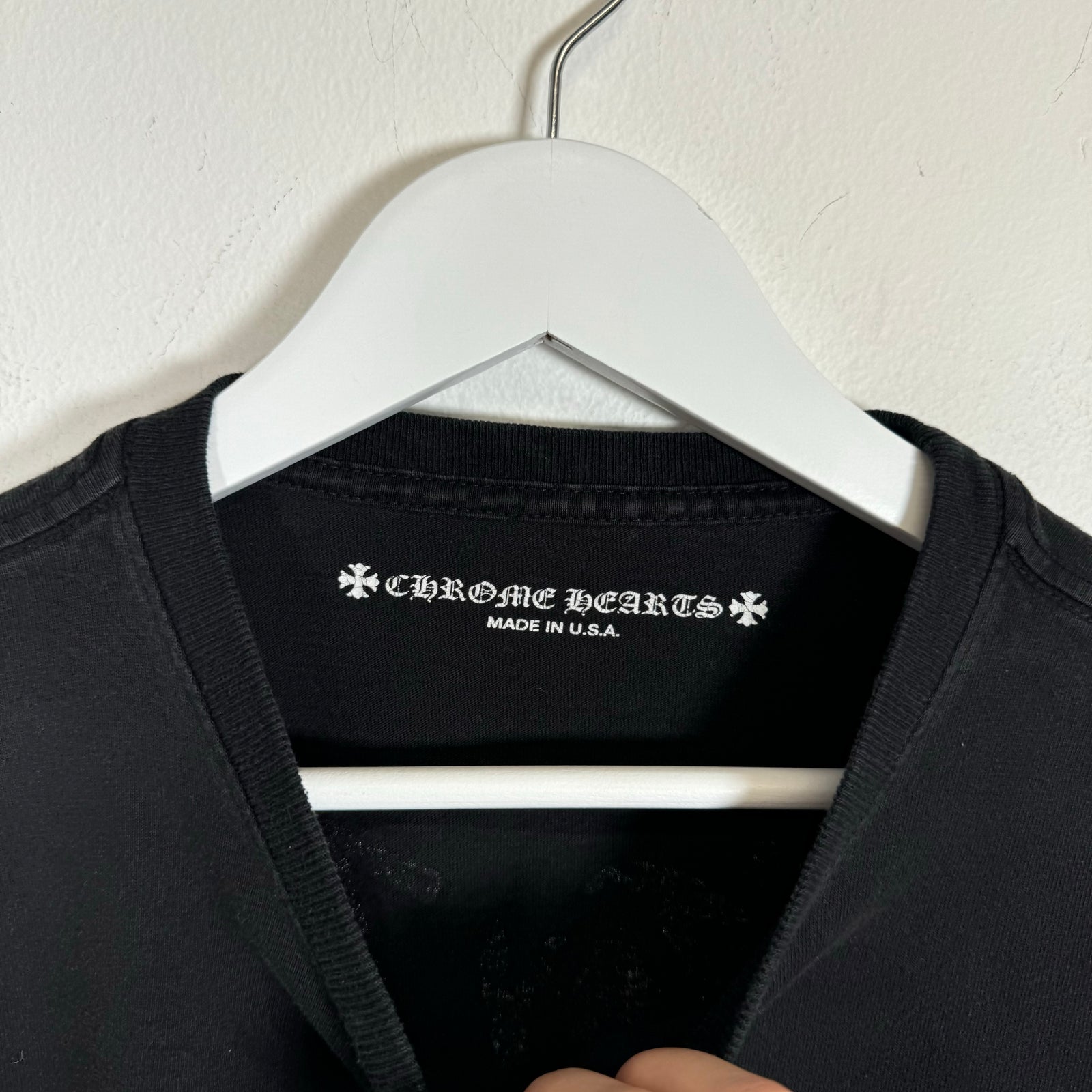 Chrome Hearts Matty Boy Black Stay Fast LS Tee Size S