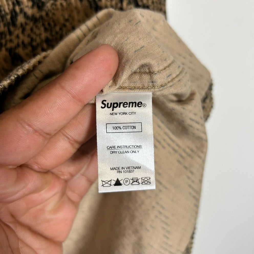 Supreme FW20 Snakeskin Corduroy Zip-Up Jacket