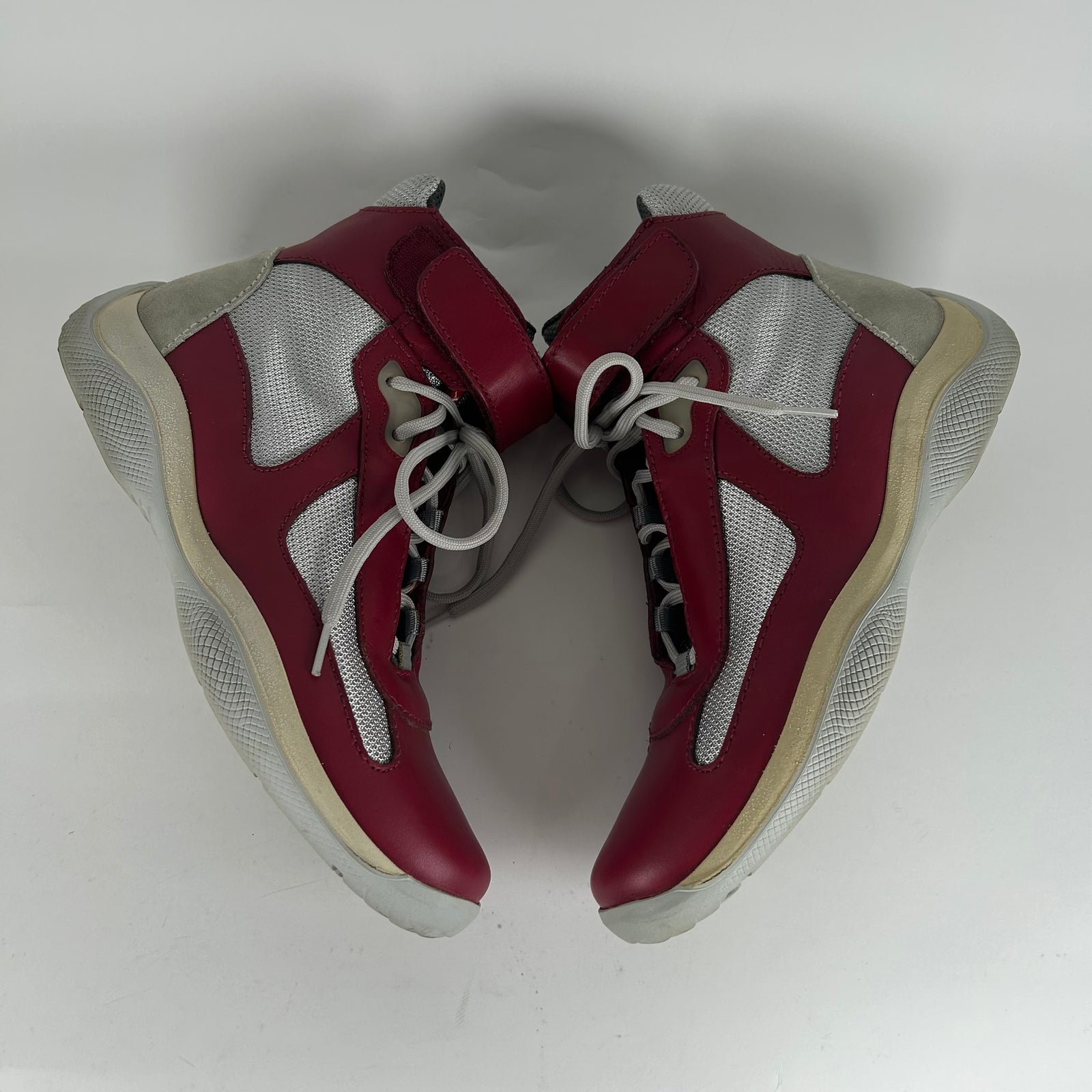 Prada America's Cup Burgundy Sneakers Size 9.5