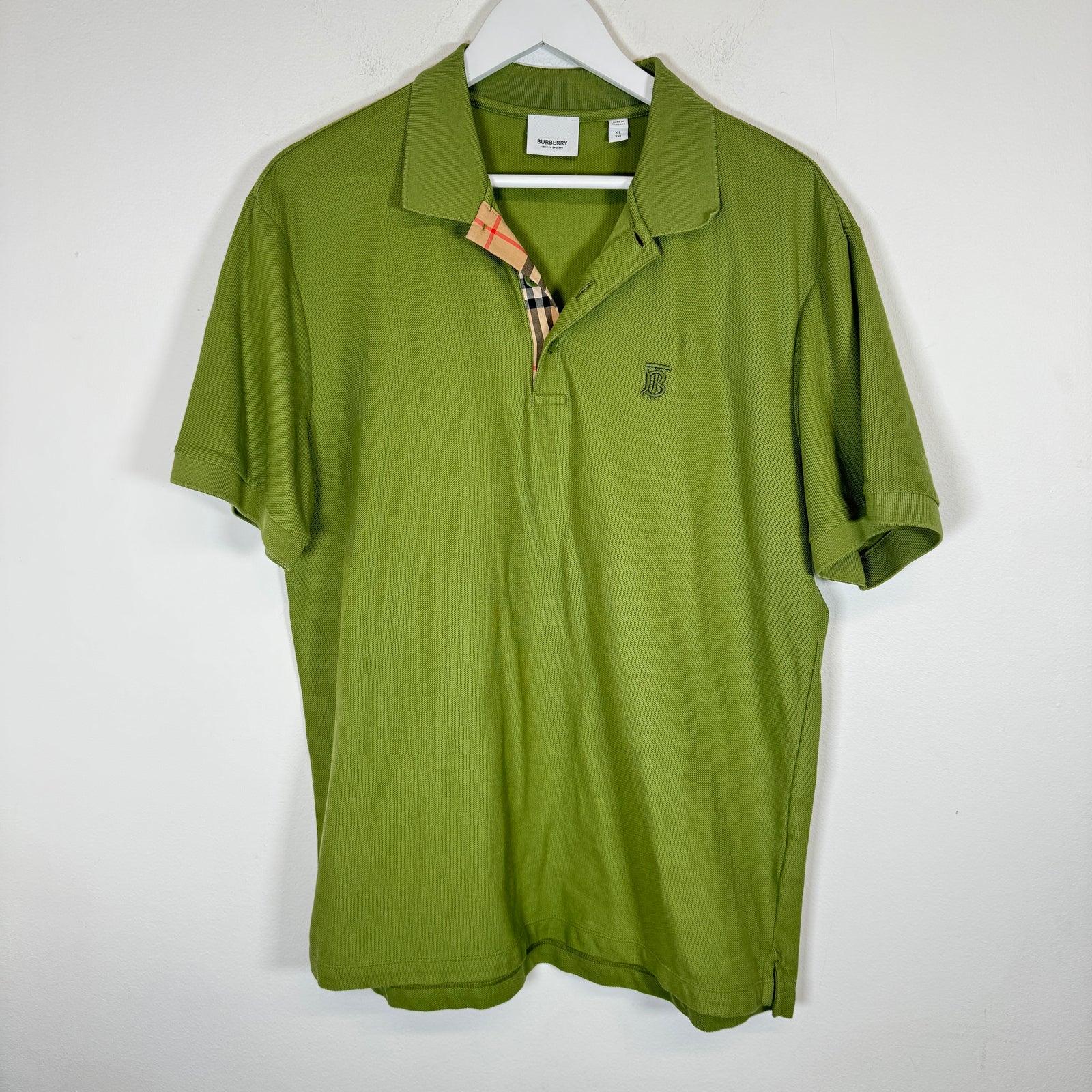 Burberry Olive Green Polo Shirt Size XL