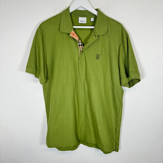 Burberry Olive Green Polo Shirt Size XL