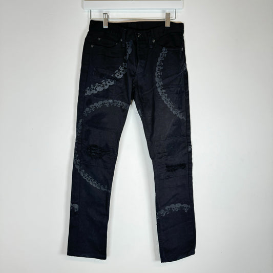 Hysteric Glamour Black Skull Y2K Skinny Jeans Size 27