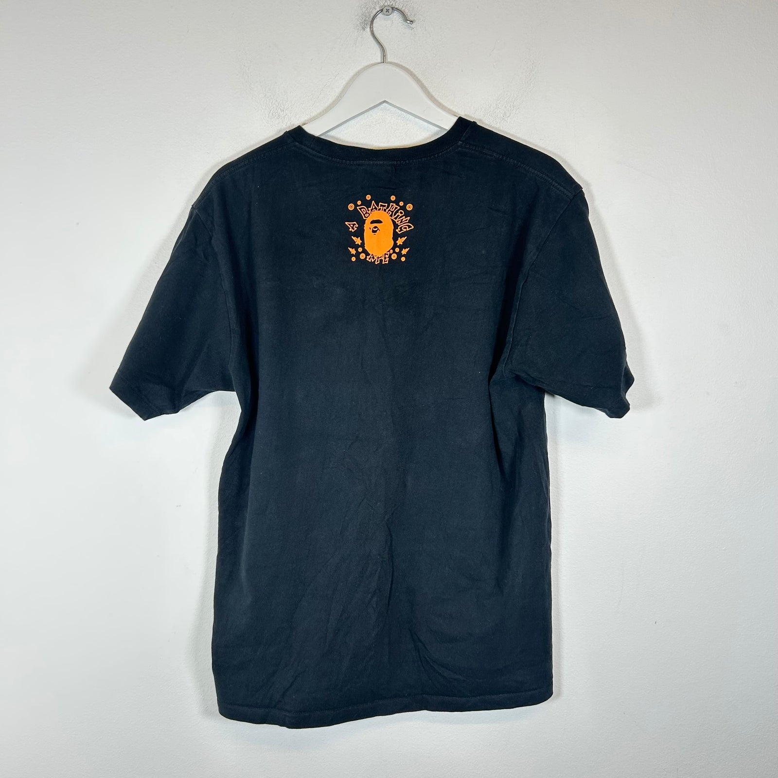 Bape Black Sugar Skull Logo T-Shirt Size L