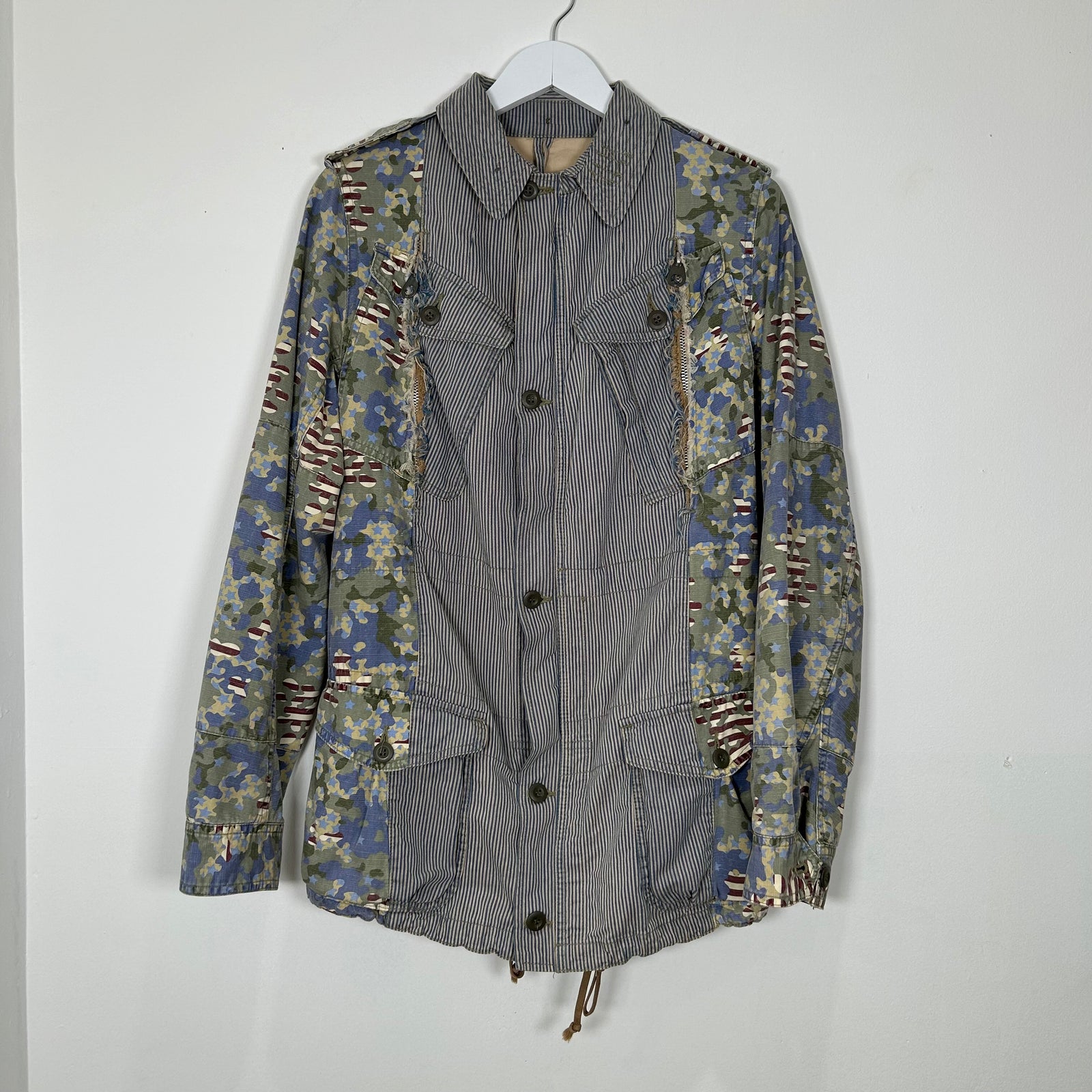 Miharayasuhiro Hybrid Deconstructed Hickory Jacket Size S
