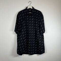 Balenciaga Black All Over Print SS Button Up