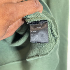 Amiri Green/Peach Watercolor MA Logo Hoodie Size XS