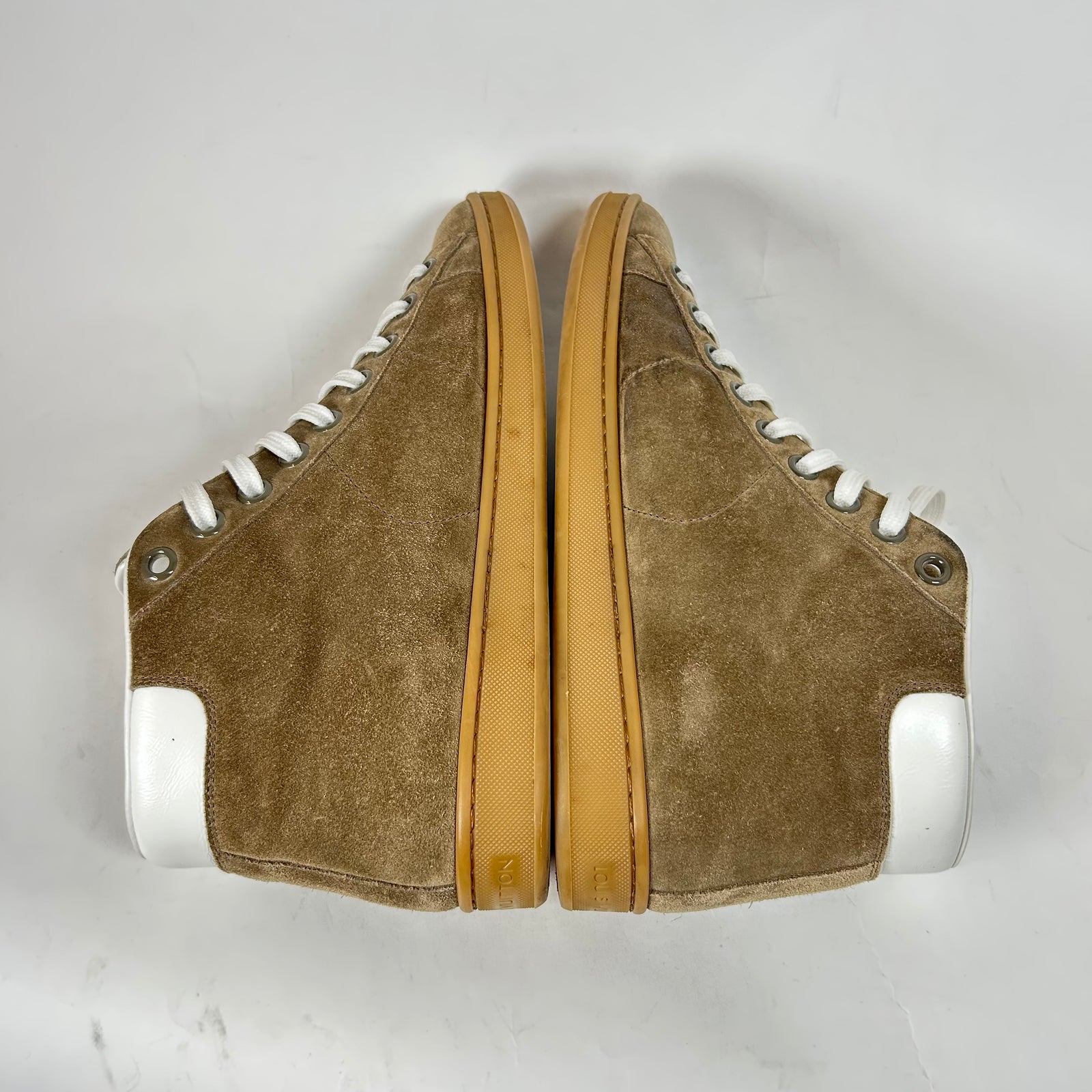 Louis Vuitton Brown Surfside Suede High-Top Sneaker Size LV 7