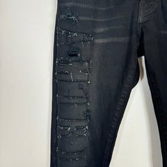 Amiri Black Applique Logo Denim Jeans Size 30