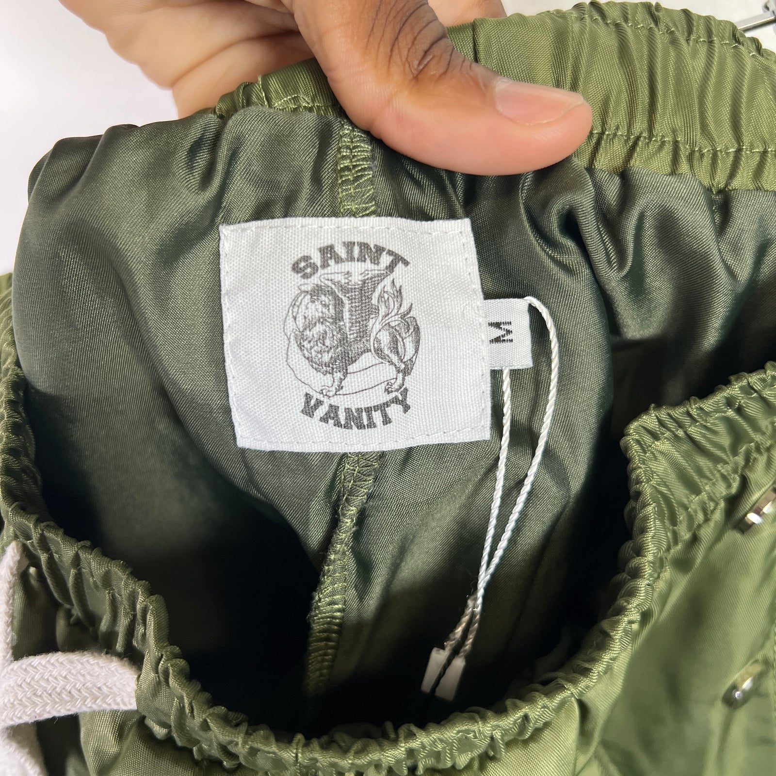 Saint Vanity Nylon Button Shorts