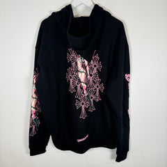 Chrome Hearts Black/Pink Deadly Doll Zip-Up Hoodie Size L