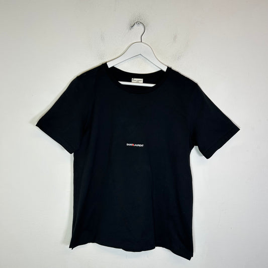Saint Laurent Paris Black Basic Logo T-Shirt Size L