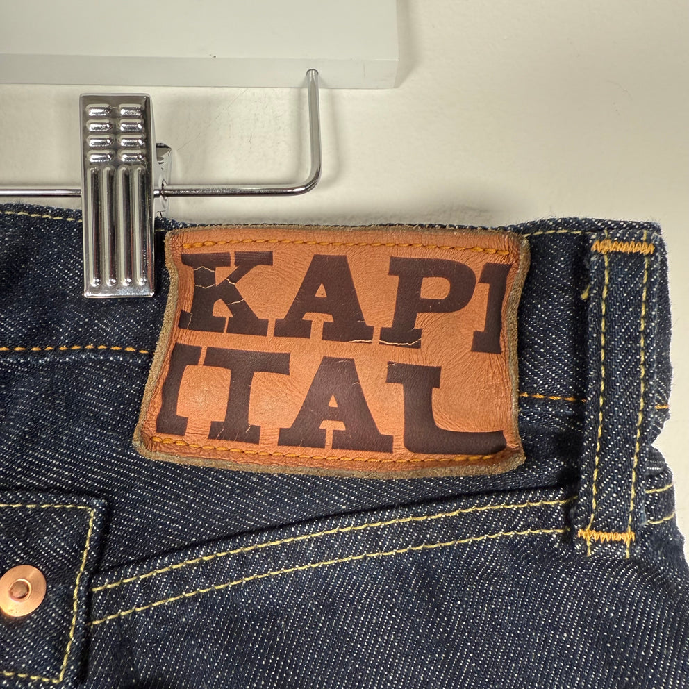 Kapital Bone Raw Denim Jeans Size 34