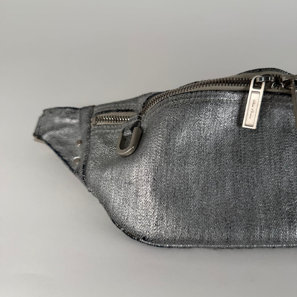 Rick Owens Waxed Metallic Belt Bag