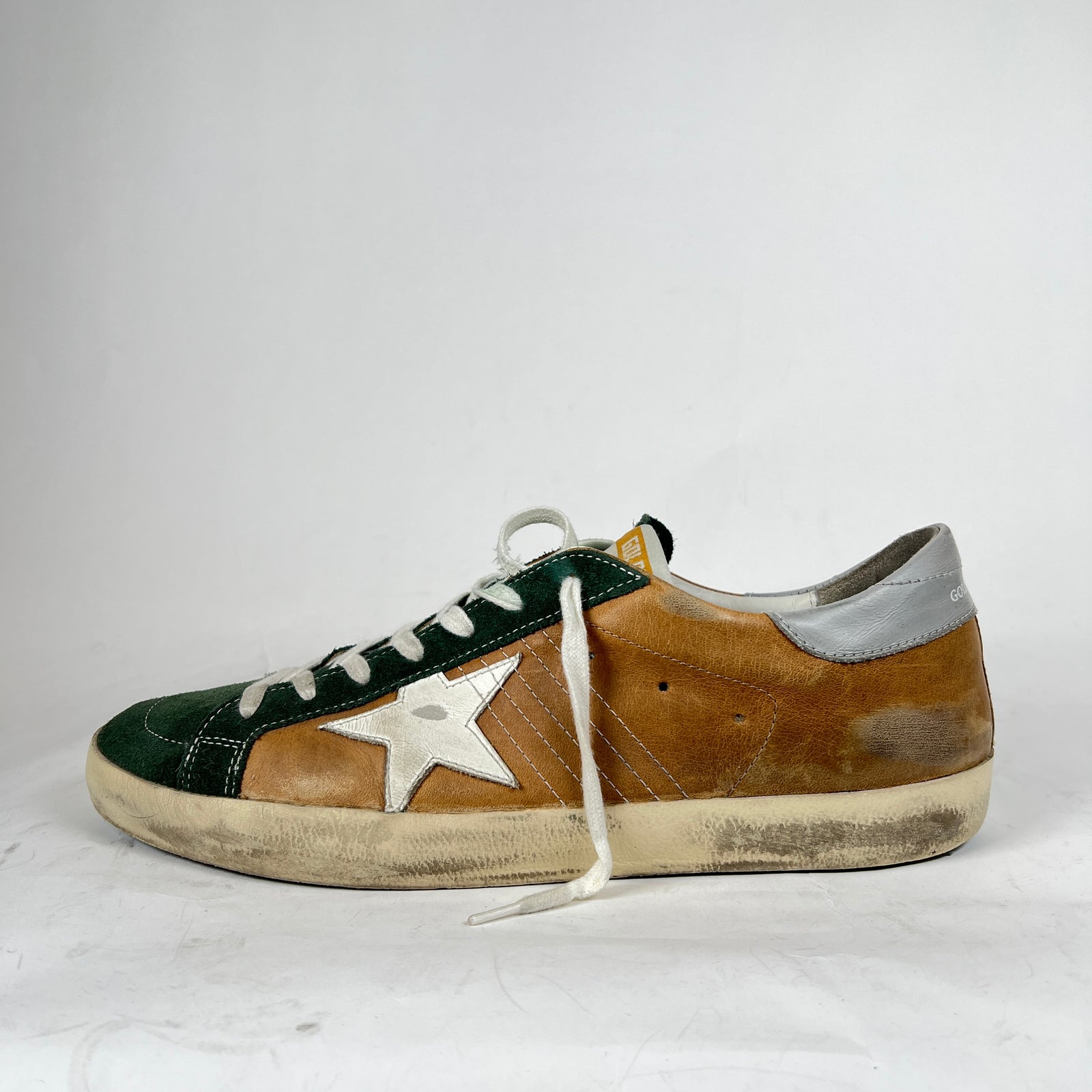 Golden Goose Green/Brown Superstar Sneaker Size 45