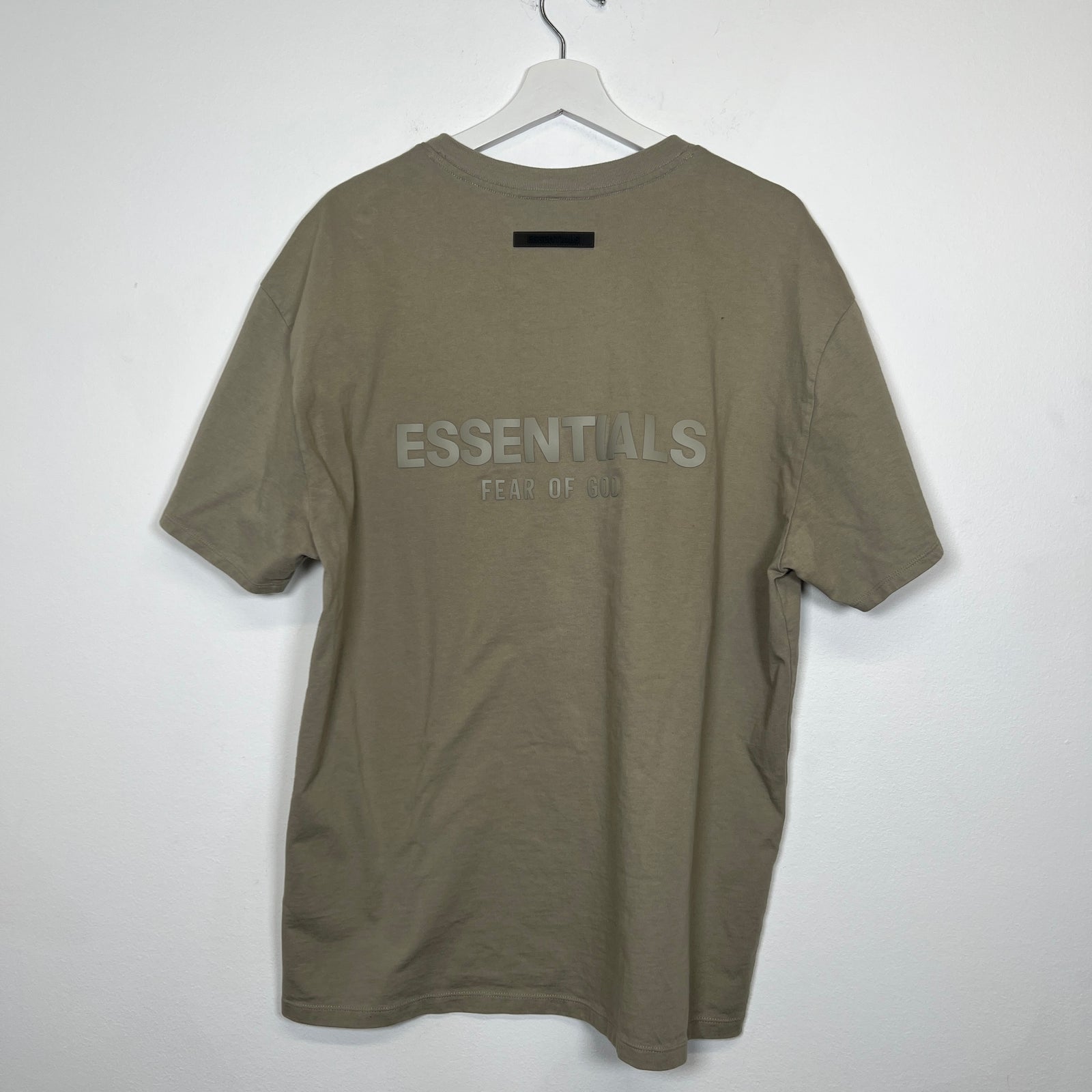 Essentials Khaki T-Shirt Back Logo Size M